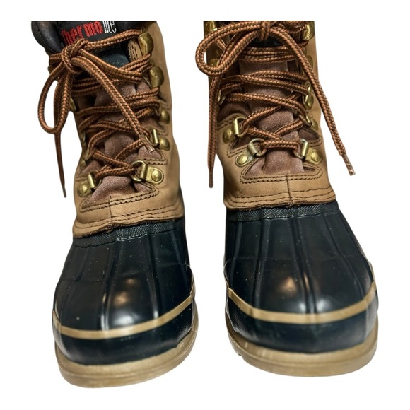 Northwest Territory Navy Blue & Tan Leather Duck Boots Mens Size 8 / Womens 9 main image 10